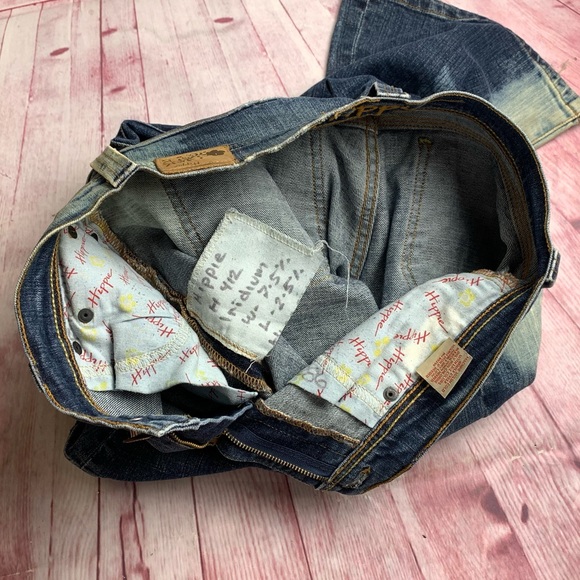 💵Hippie Denim Bleach Accented Bootcut Jean Size 7 - Picture 9 of 12